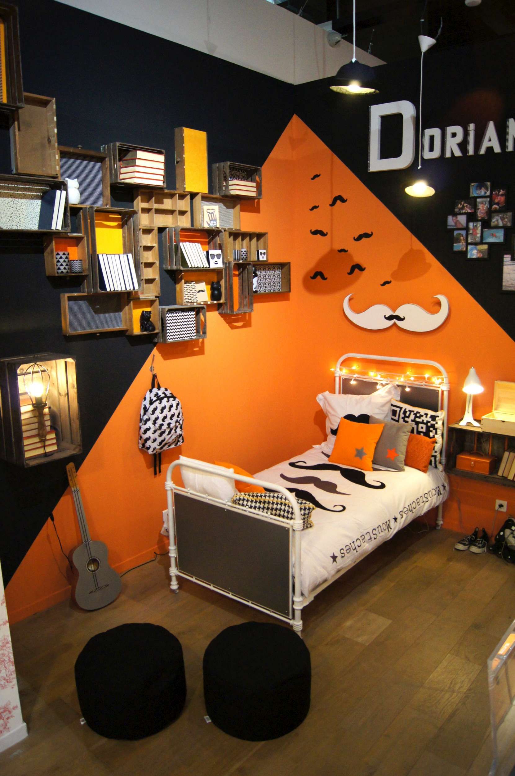 chambre ado orange