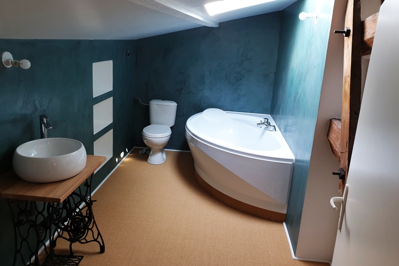 peinture carrelage salle de bain bleu canard | Bright Shadow Online