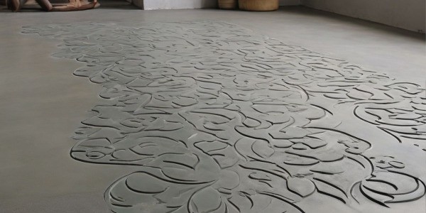 Des motifs décoratifs avec le béton ciré