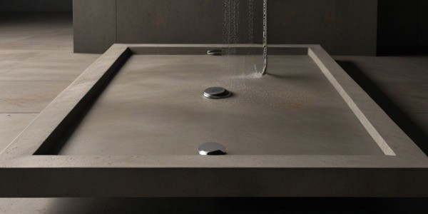 Receveur de douche en béton ciré