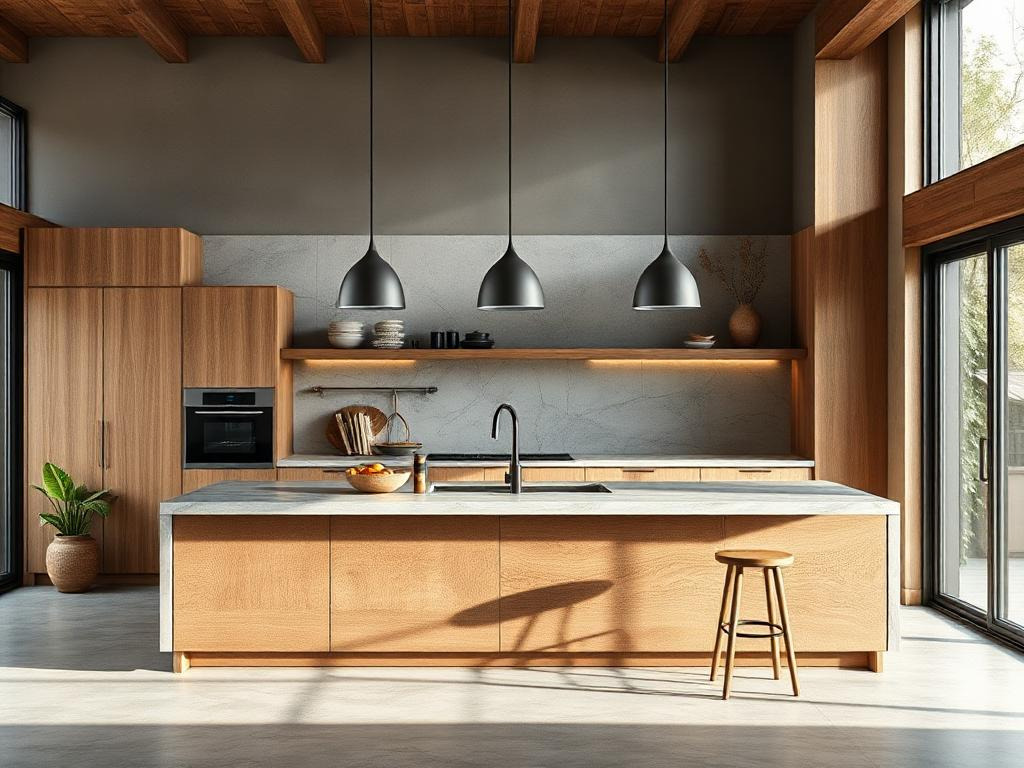 Les meilleurs idées de Cuisine bois et béton ciré